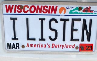 "I Listen" license plate